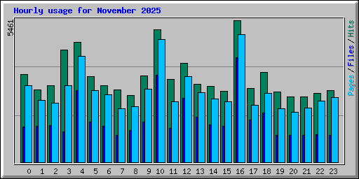 Hourly usage for November 2025