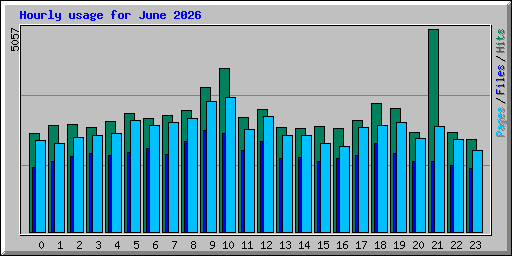 Hourly usage for June 2026